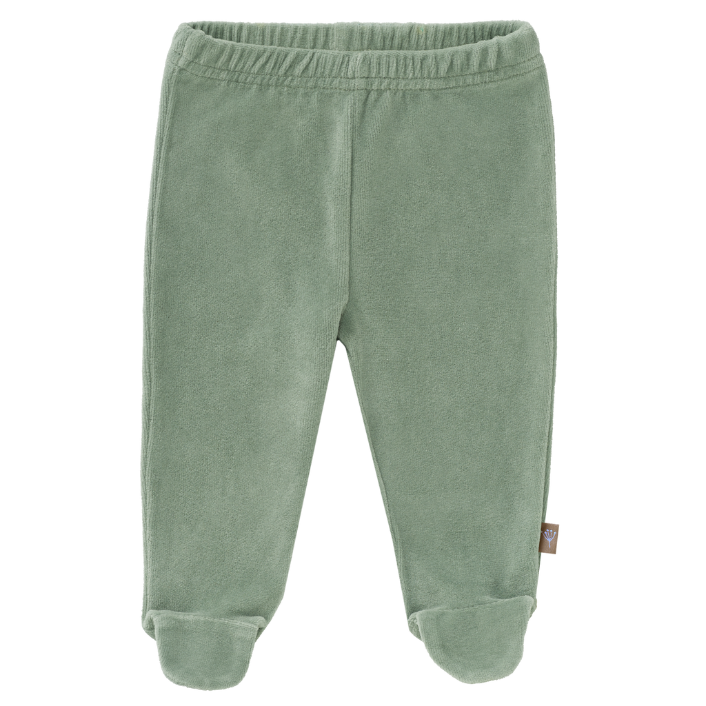 Broekje velours met voet Forest Green