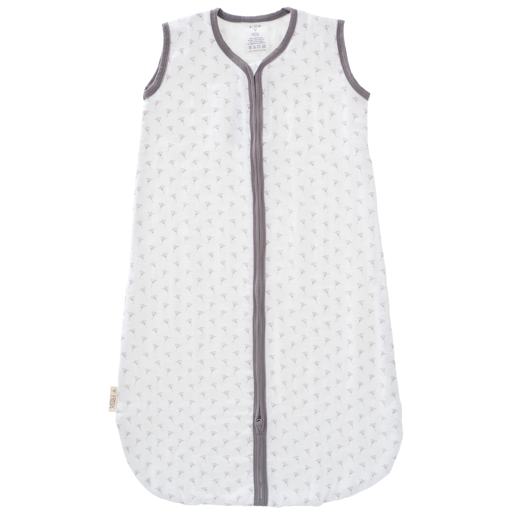 Slaapzak Muslin 2-laags Paardenbloem Grey